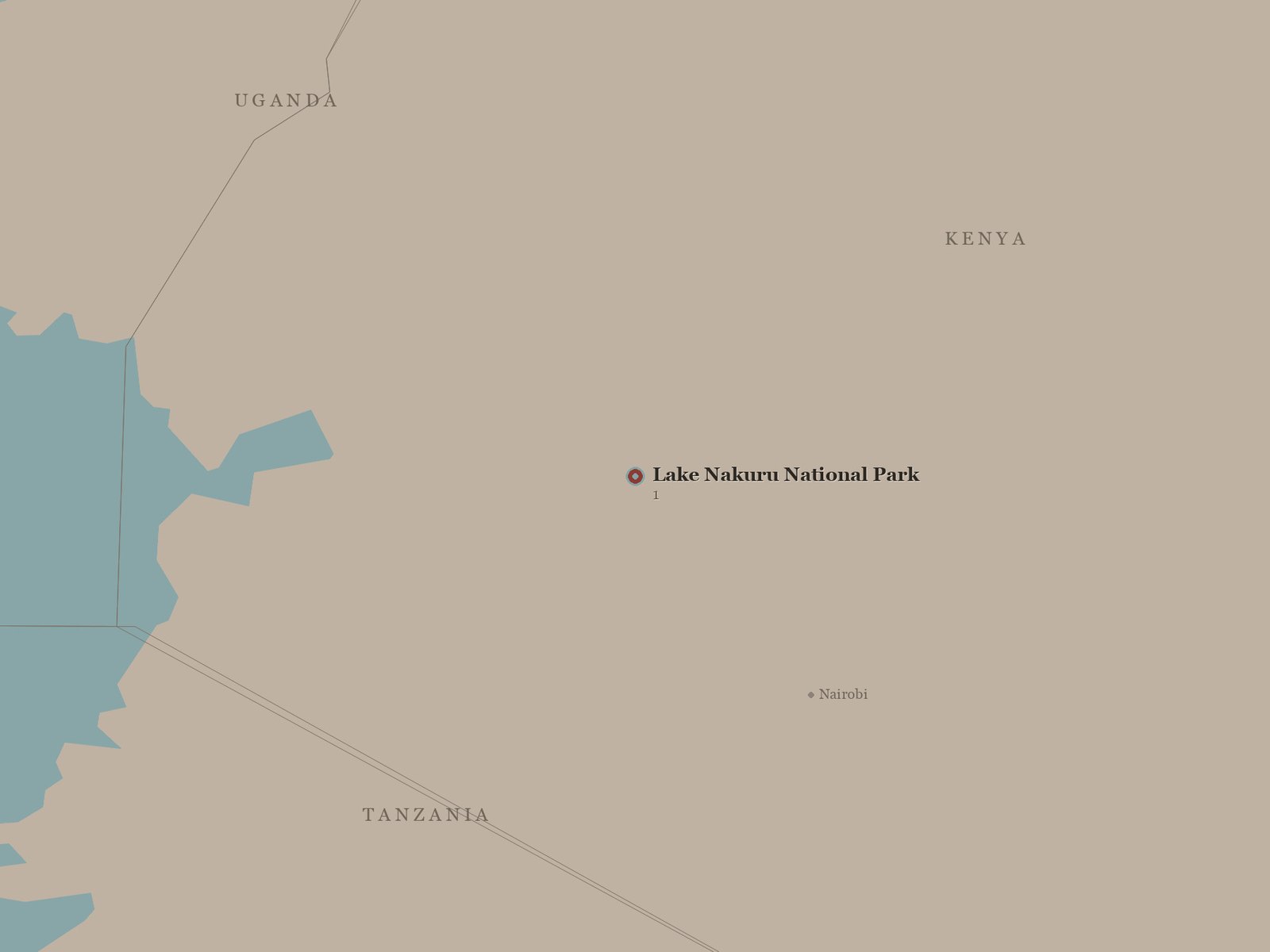 Original Spirit of Kenya route map: 1 Day Lake Nakuru