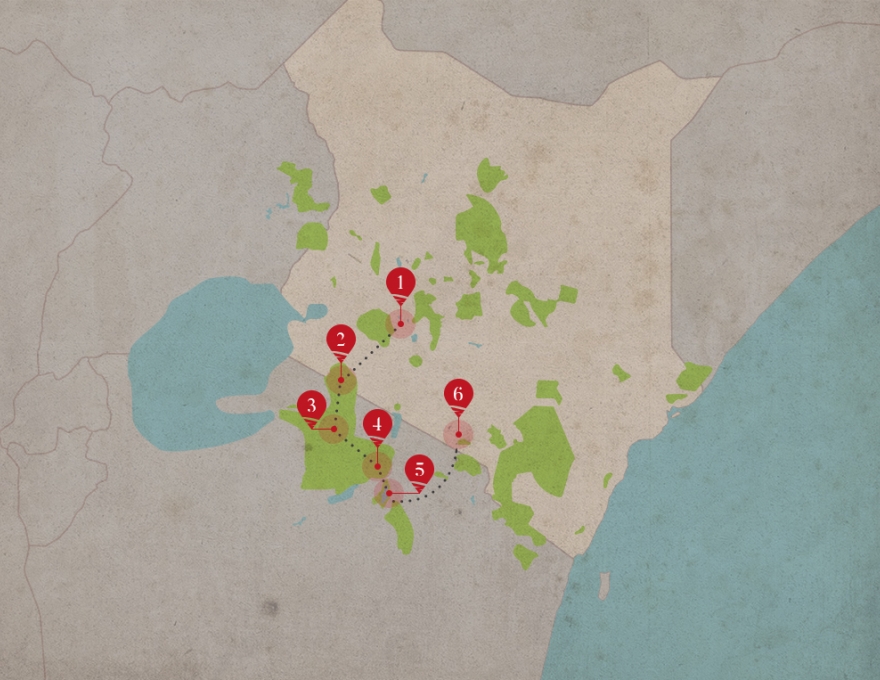 Original Spirit of Kenya route map: Spirit and Soul of Africa