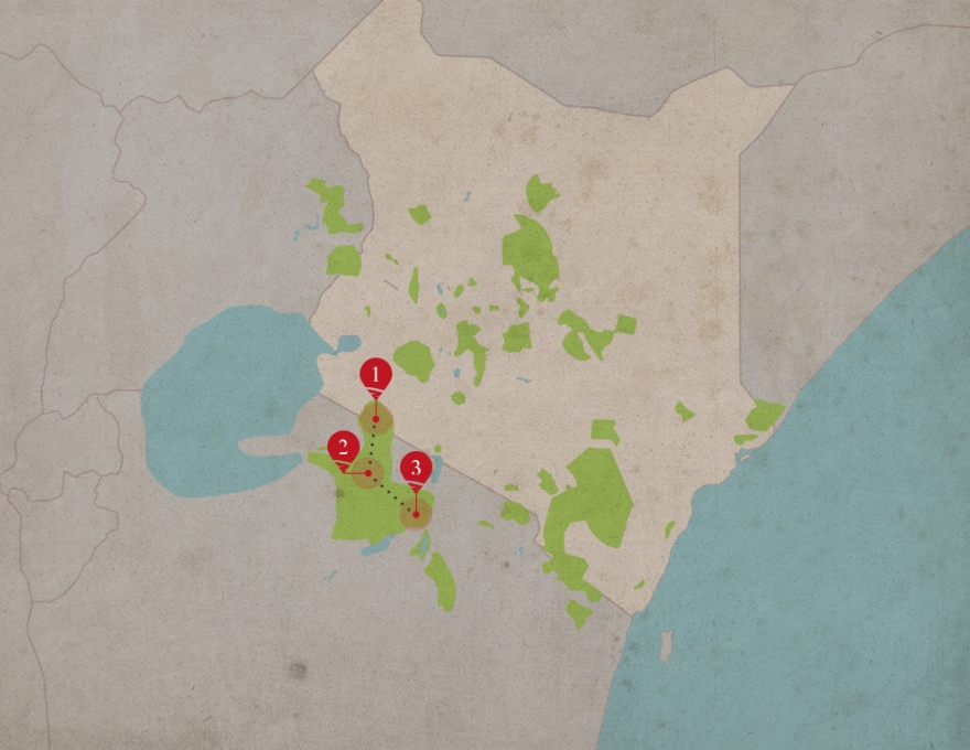 Original Spirit of Kenya route map: Wonders of Kenya and Tanzania